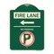 Signmission Fire Lane No Parking W/ No Parking and Left Arrow Heavy-Gauge Aluminum Sign, 24" x 18", G-1824-24012 A-DES-G-1824-24012 - alternate 1